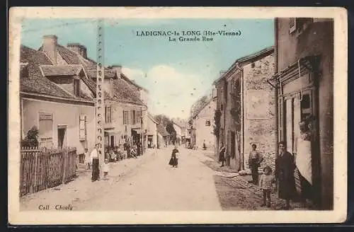 AK Ladignac-le-Long, La Grande Rue