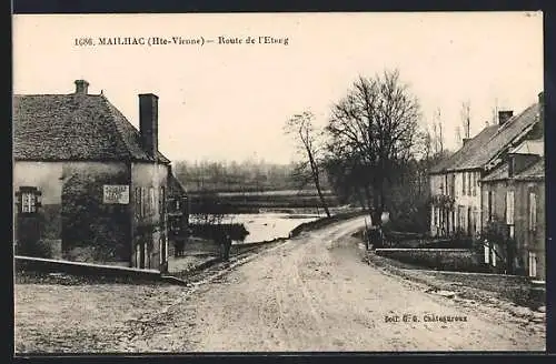 AK Mailhac, Route de l`Étang et maisons bordant la route