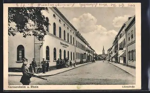 AK Germersheim, Lilienstrasse, Bierbrauerei Otto Peter