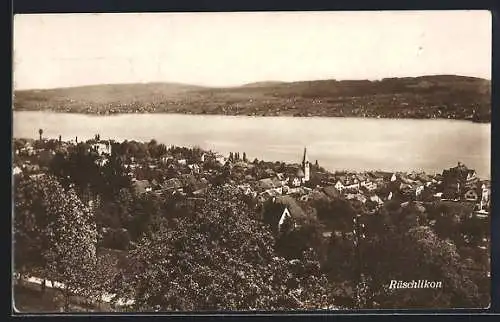 AK Rüschlikon, Blick auf Ort und See