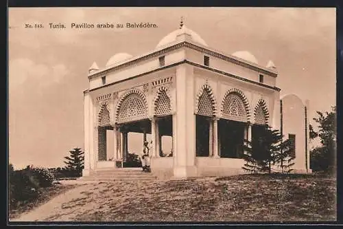 AK Tunis, Pavillon arabe au Belvédére