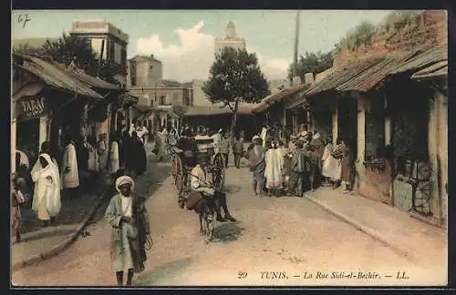 AK Tunis, La Rue Sidi-el-Bechir