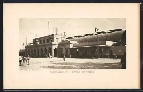 AK Alexandria, Cairo Station, Blick zum Bahnhof