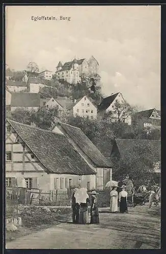 AK Egloffstein, Blick zur Burg