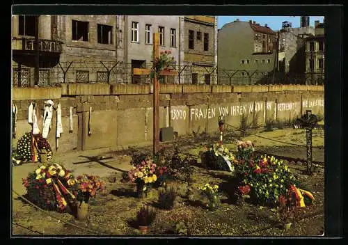 AK Berlin, Mahnmal Peter Fechter am Checkpoint Charlie, Grenze