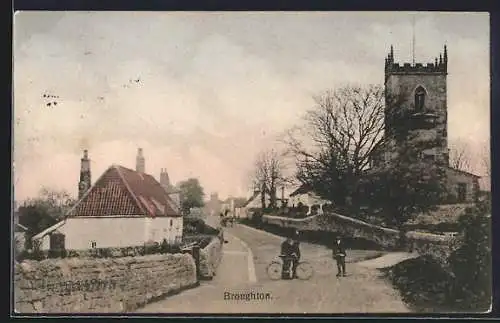 AK Broughton, Street view with church