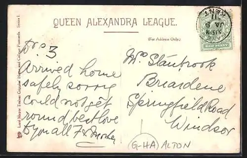 AK Alton, Queen Alexandra Wood of Lord Mayor Treloar Cripples` Home and College