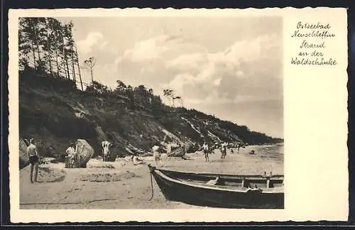 AK Neuschleffin, Strand an der Waldschänke