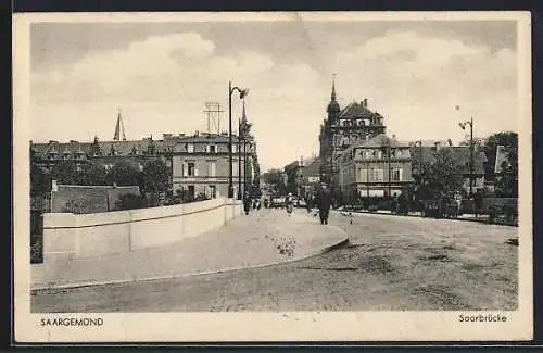 AK Saargemünd, Blick auf die Saarbrücke