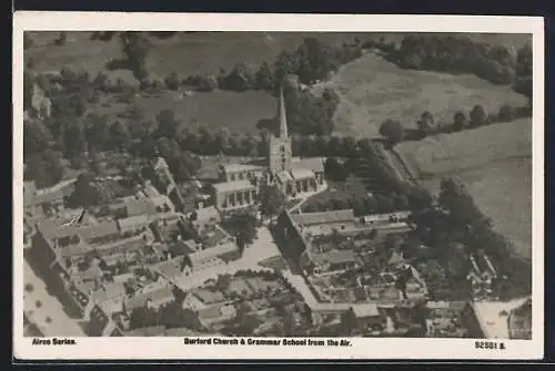 AK Burford, Church & Grammar School from the air