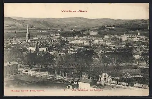 AK Limoux, Vue générale de la ville dans la Vallée de l`Aude