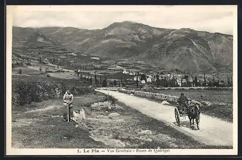 AK Le Pla, Vue Générale, Route de Quérigut