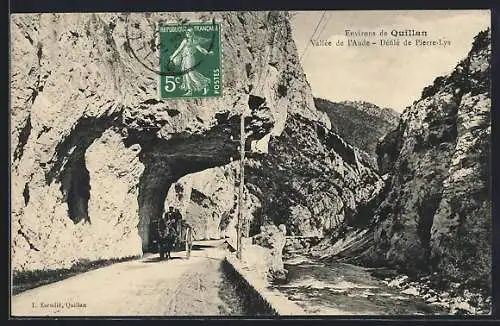 AK Quillan, Vallée de l’Aude, Défilé de Pierre-Lys