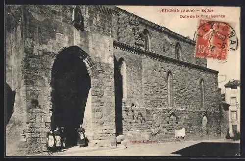 AK Lézignan, Église Date de la Renaissance