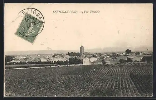 AK Lézignan, Vue Générale