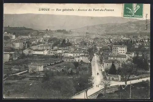 AK Limoux, Vue générale, Avenue du Pont-de-France