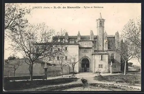 AK Limoux, N.-D. de Marceille, Église et Résidence