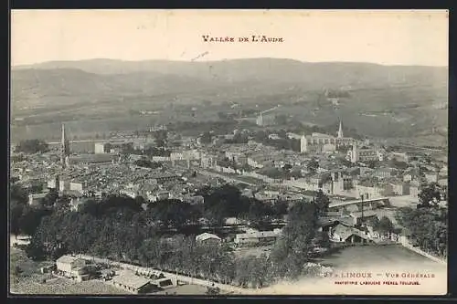 AK Limoux, Vue générale de la ville et de la vallée de l`Aude