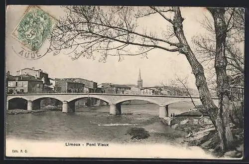 AK Limoux, Pont Vieux et vue sur la ville