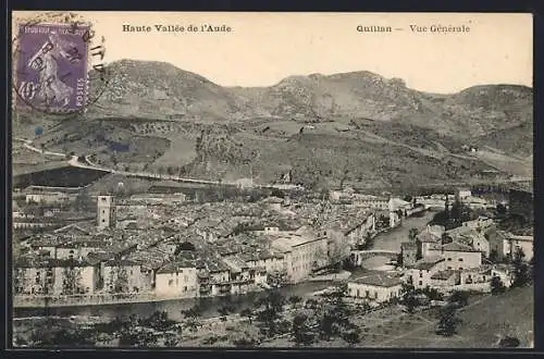 AK Quillan, Vue générale de la vallée et des montagnes environnantes