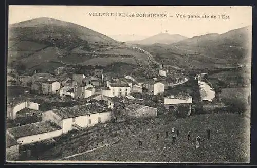 AK Villeneuve-les-Corbières, Vue générale de l`Est