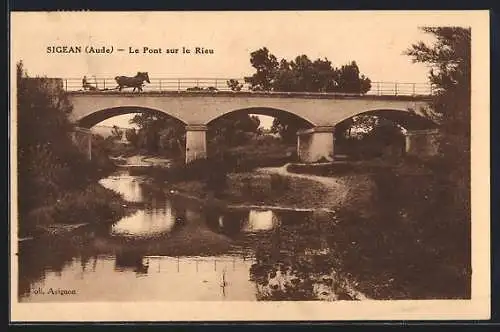 AK Sigean, Le Pont sur le Rieu