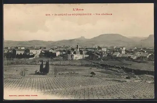 AK Saint-André-de-Roquelongue, Vue générale du village et paysage environnant