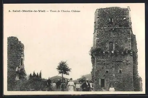 AK Saint-Martin-le-Vieil, Tours de l`Ancien Château