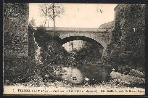 AK Félines-Termenes, Pont sur le Libre