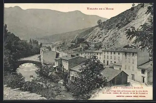 AK Axat, Panorama d`Axat, Joli Village très pittoresque sue la rive droite de l`Aude