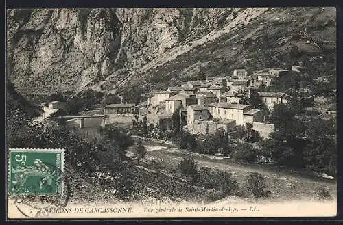 AK Carcassonne, Vue générale de Saint-Martin-de-Lys