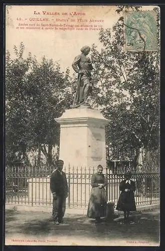 AK Quillan, Statue de Félix Armand, Denkmal