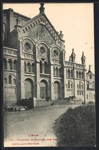 AK Prouille, Monastère de Prouilhe, facade principale avec détail architectural