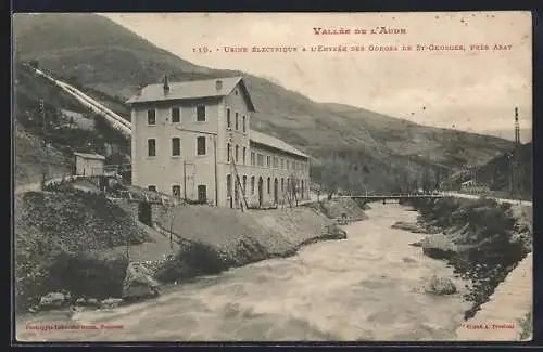 AK Vallée de l`Aude, Usine électrique à l`entrée des Gorges de St-Georges, près Axat