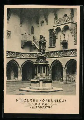 AK Krakau-Krakow, Nikolaus Kopernikus, 1543 - 1943, Standbild