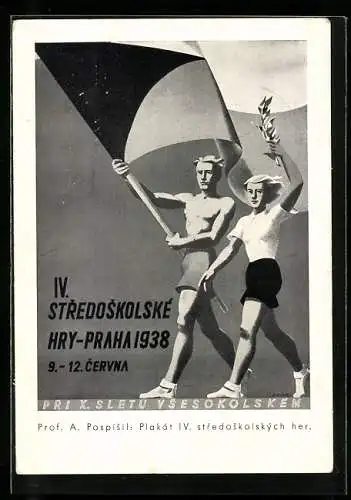 AK Prag, IV. Stredoskolske Hry-Praha 1938, Sokol