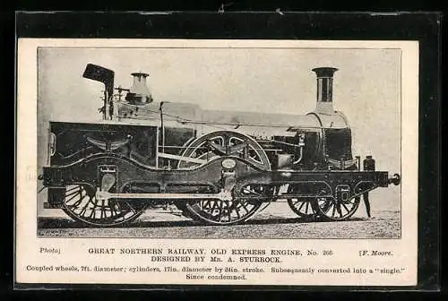 AK Great Northern Railway, Old Express Engine, Designed by A. Sturrock