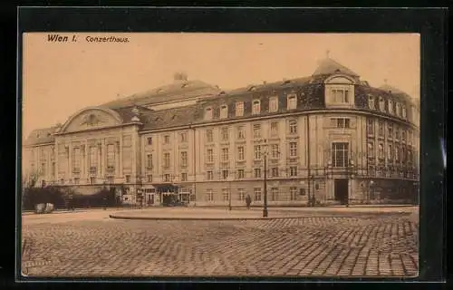 AK Wien, Konzerthaus mit Strassenpartie