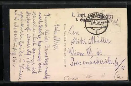 AK Nikolsburg /N. D., Ortsansicht mit Schloss