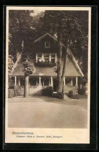 AK Stuttgart, Bauausstellung, Einfamilienhaus