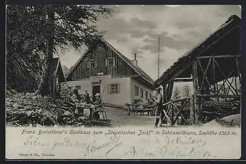 AK Schüsserlbrunn, Franz Barleithner`s Gasthaus zum Steyerischen Jockl