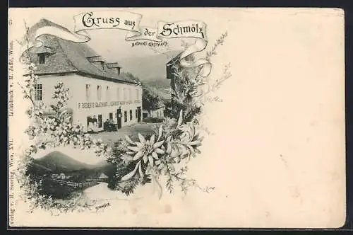 AK Schmölz, Buder`s Gasthaus von aussen