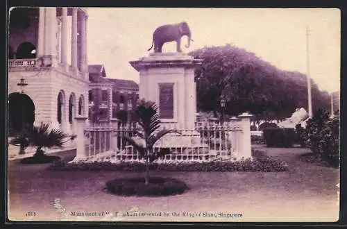 AK Singapore, Monument of the Elephant presented by the King of Siam