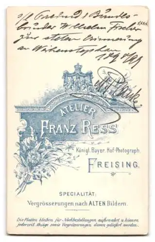 Fotografie Franz Ress, Freising, M. Plank im Halbporträt