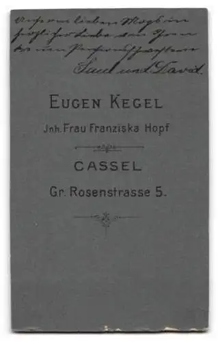 Fotografie Eugen Kegel, Cassel, Gr. Rosenstrasse 5, Zwei junge Frauen, genannt Saul und David