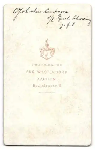 Fotografie Eug. Westendorp, Aachen, Hochstrasse 8, Gustav Schwiening im Porträt