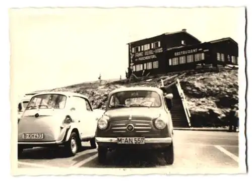 16 Fotografie Ansicht Töpen, Reise mit BMW 600 Kennzeichen B-KH 433, Mechaniker, Reifenwechsel, Gasthaus