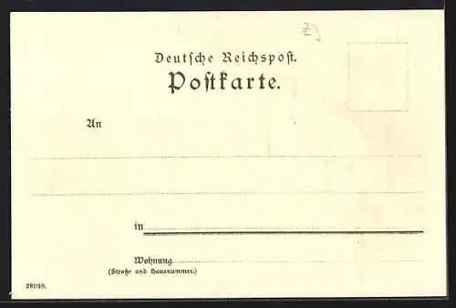 Künstler-AK Heinrich Kley: Karlsruhe, Schlossplatz mit Leuten, Denkmal