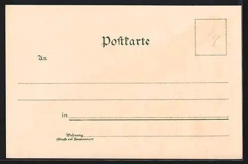 Künstler-AK Augsburg, Fuggerhaus und 3 Mohren