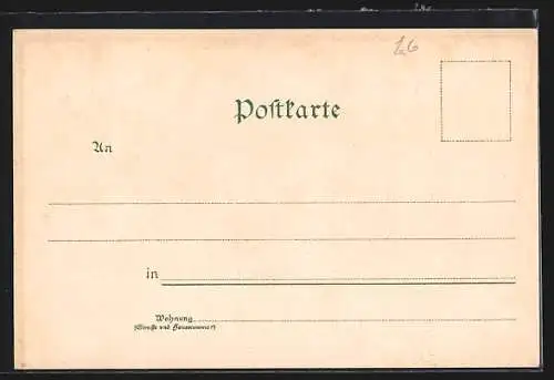Künstler-Lithographie Fritz Bergen: Linderhof, Ludwig II. in seiner Kutsche im Winter